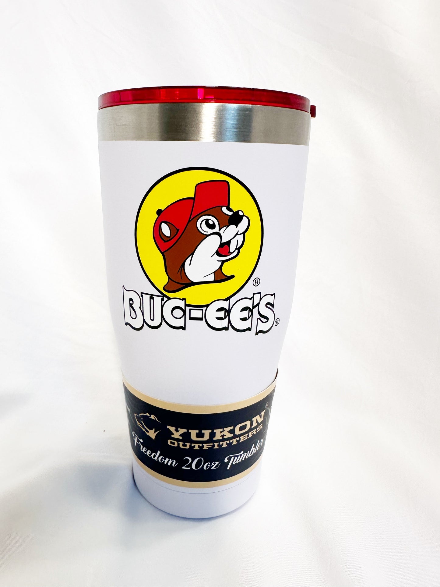 Buc-ees Logo White 20oz Tumbler