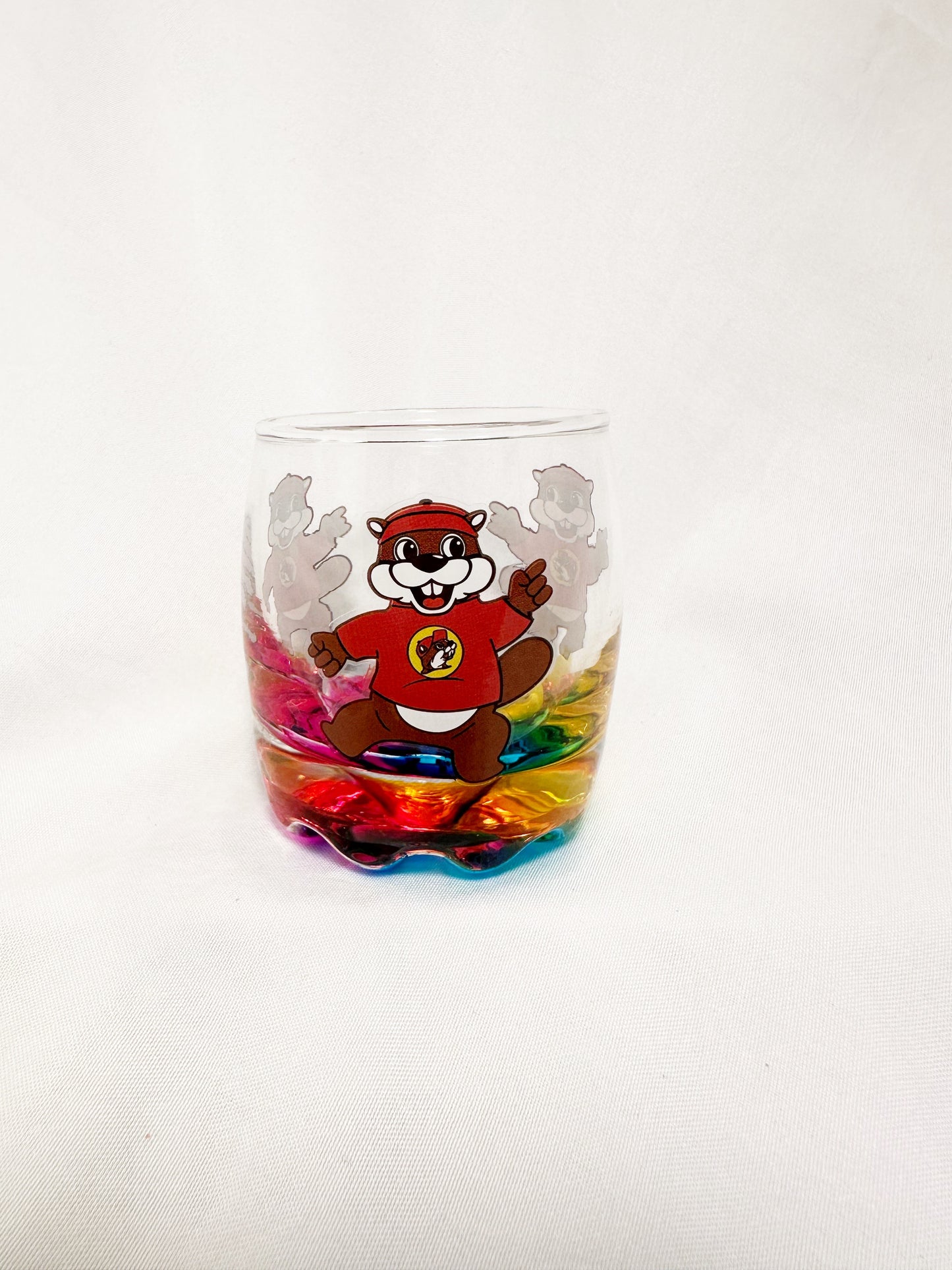 Rainbow Buc-ees Shot Glass