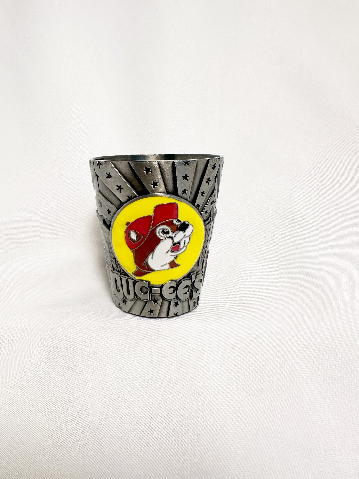 Buc-ees Rustic Metal Shot Glass